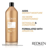 Redken All Soft Conditioner, For Dry Brittle Hair, 33.8 ounces Bottle