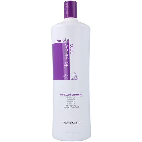 Fanola No Yellow Shampoo Ideal For Grey Superlightened Or Decoloured Hair, 1000Ml