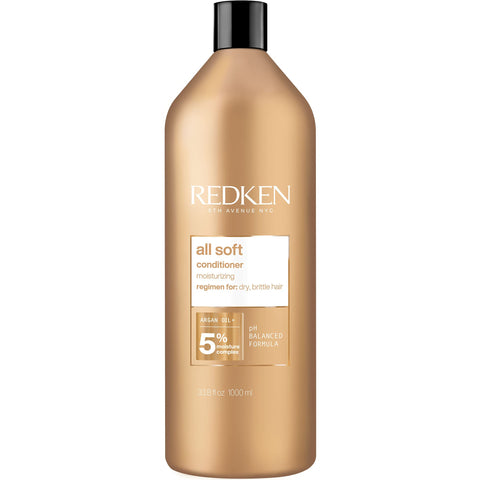 Redken All Soft Conditioner, For Dry Brittle Hair, 33.8 ounces Bottle
