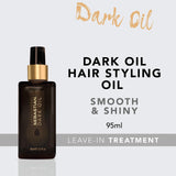 Sebastian Professional Dark Oil Hair Styling Oil Smooth Lightweight & Shine Styling oil, Sandalwood, Cedarwood and Argan Oil., 95 milliliters